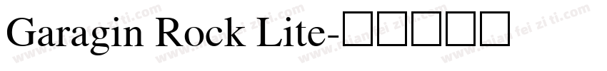 Garagin Rock Lite字体转换